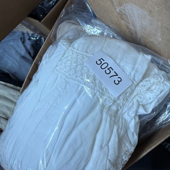 ICI Skirt Women 2X Plus White A-Line Midi Drawstring Cotton High Rise Casual - Picture 6 of 6